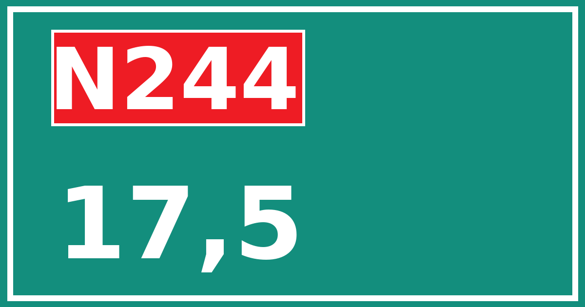 Hectometerbord N244 17,5
