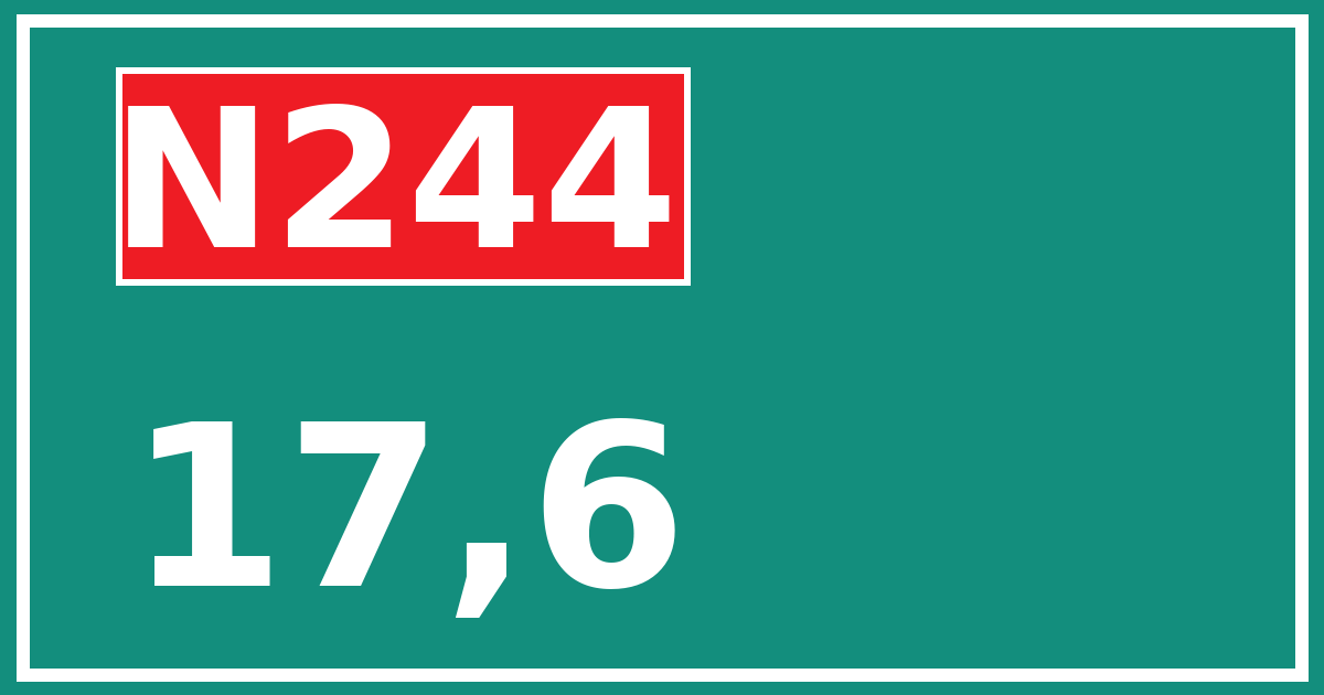 Hectometerbord N244 17,6