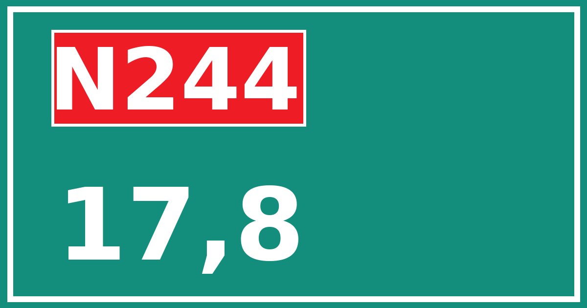 Hectometerbord N244 17,8