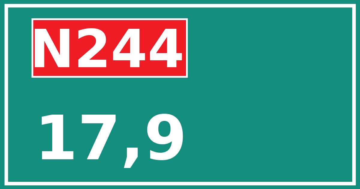 Hectometerbord N244 17,9