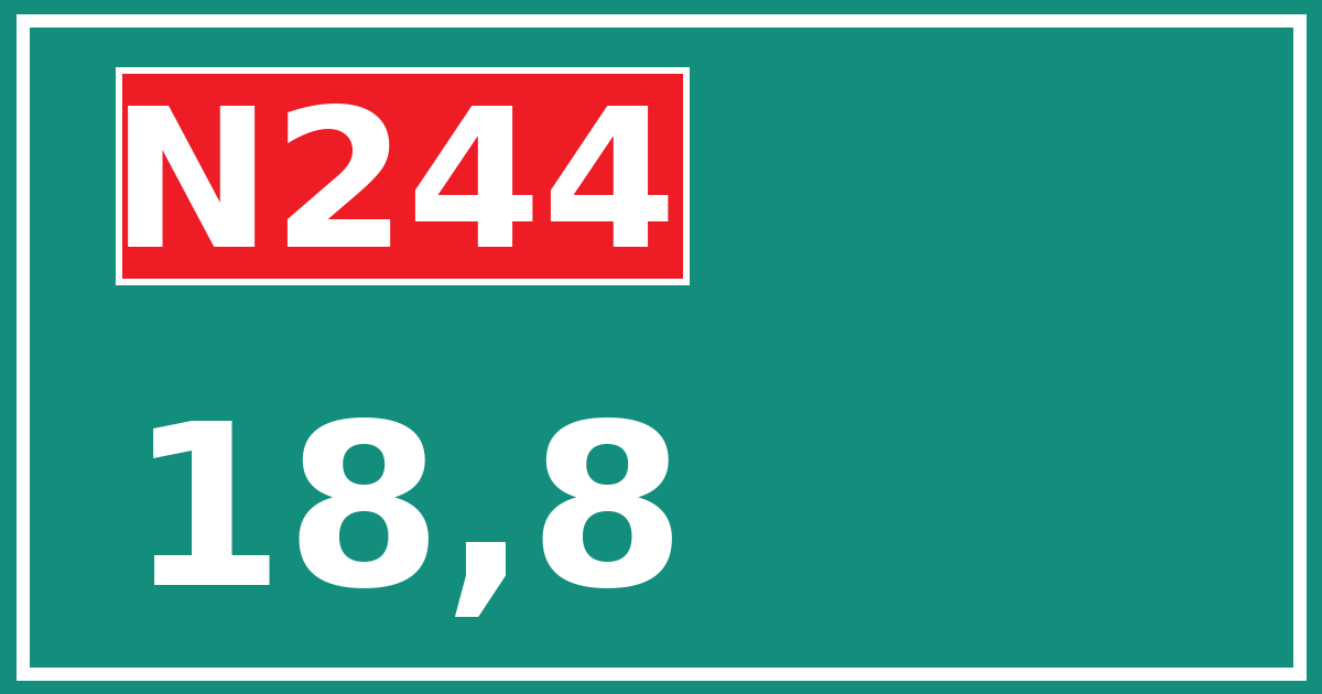 Hectometerbord N244 18,8
