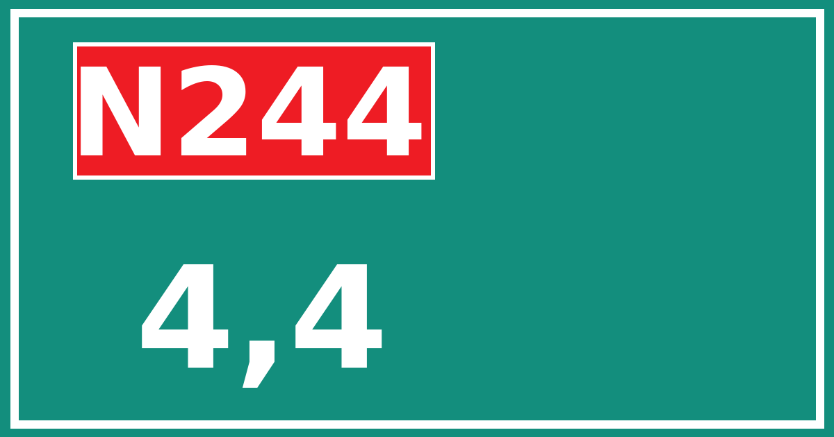 Hectometerbord N244 4,4