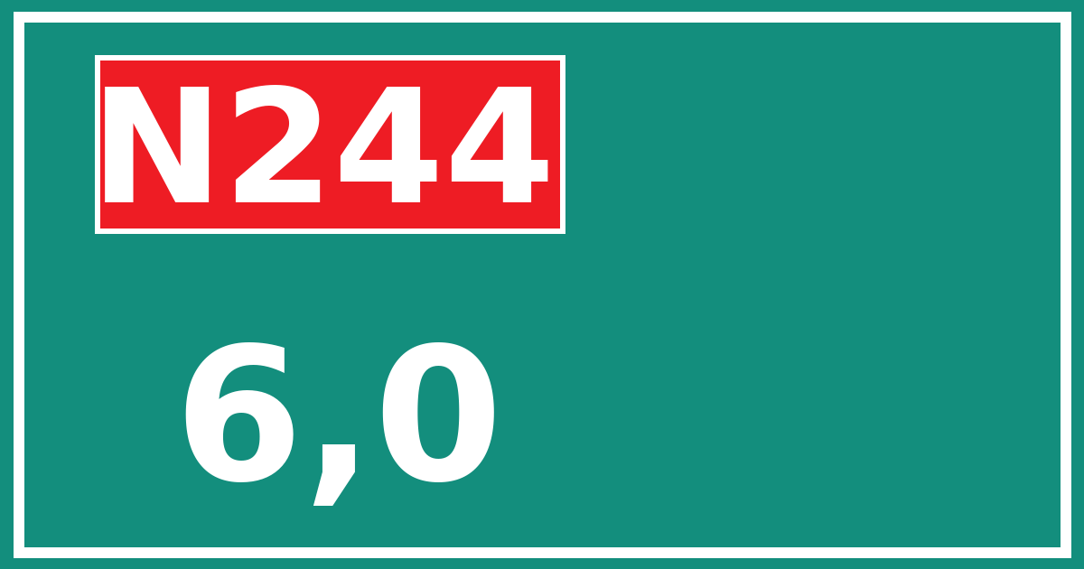 Hectometerbord N244 6,0
