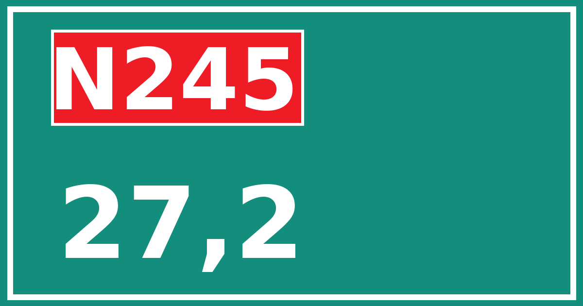 Hectometerbord N245 27,2