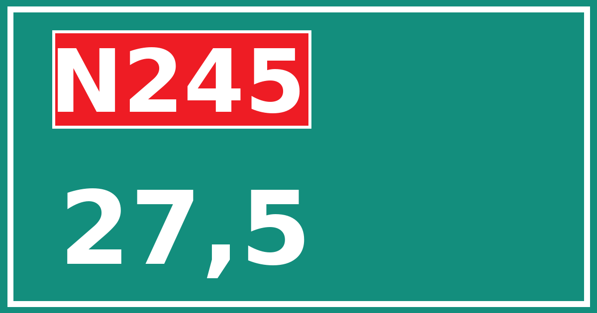 Hectometerbord N245 27,5