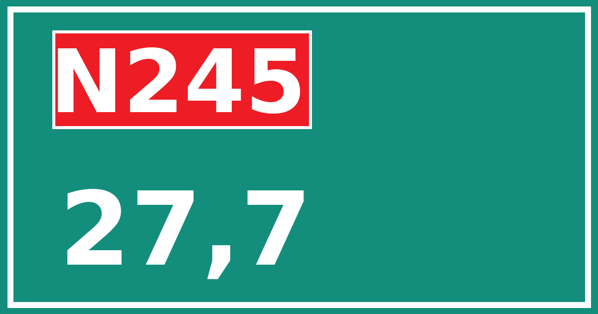 Hectometerbord N245 27,7