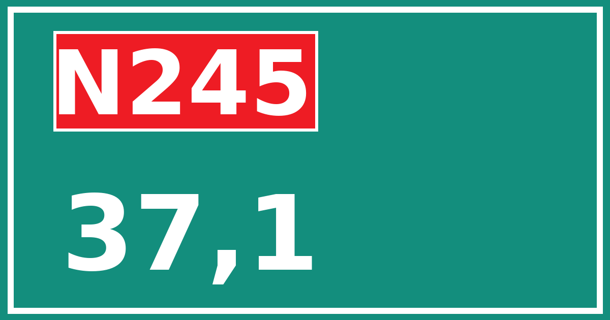 Hectometerbord N245 37,1
