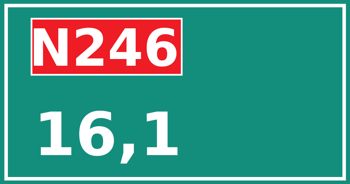 Hectometerbord N246 16,1