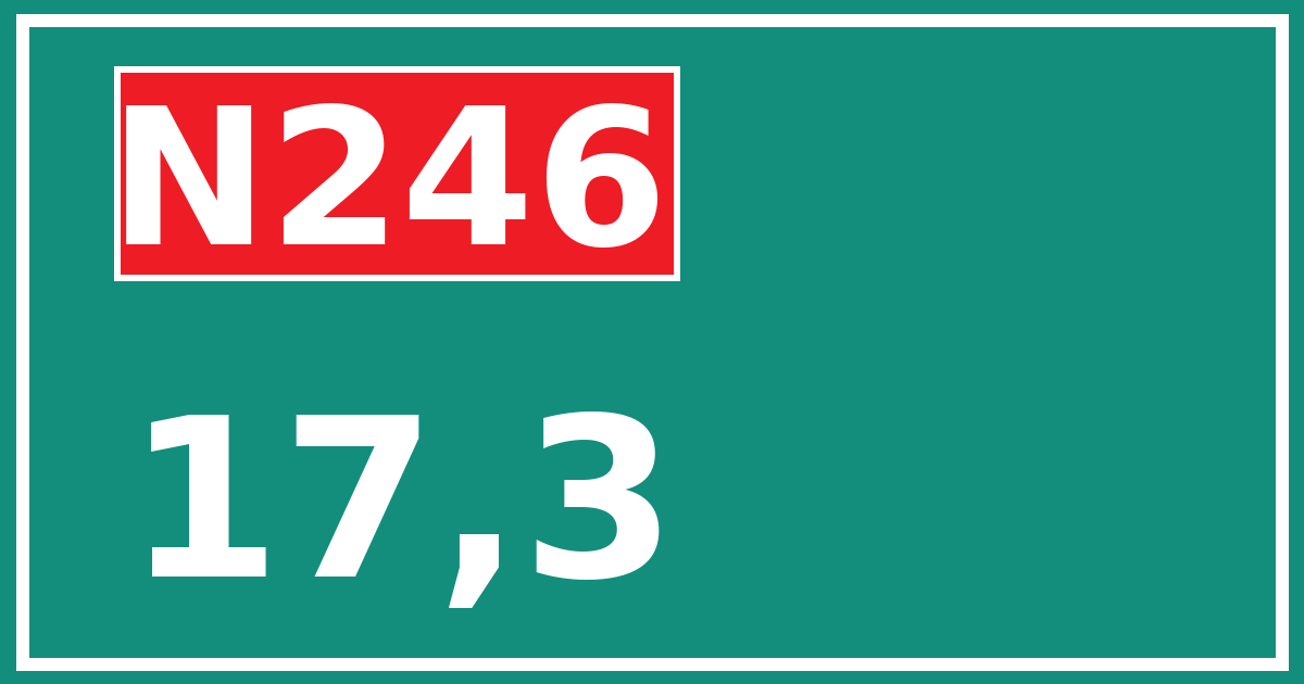 Hectometerbord N246 17,3