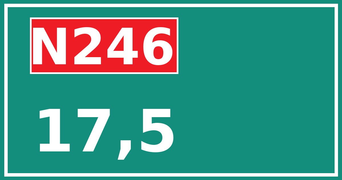 Hectometerbord N246 17,5