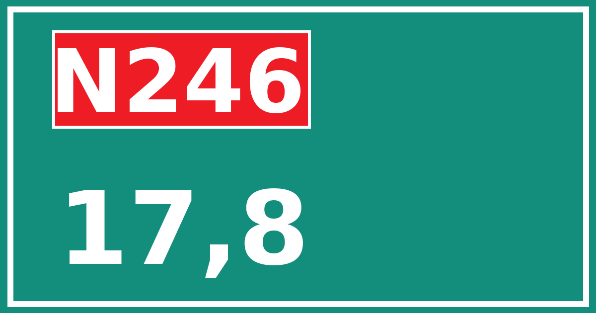 Hectometerbord N246 17,8