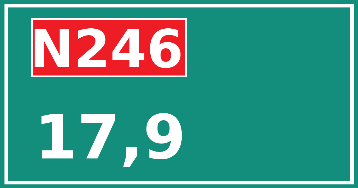 Hectometerbord N246 17,9