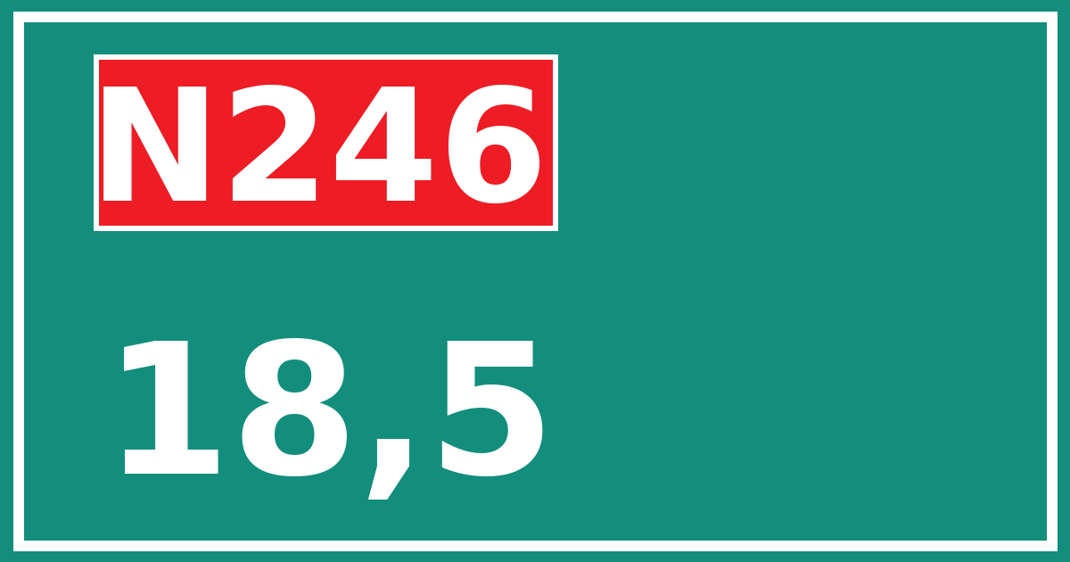 Hectometerbord N246 18,5