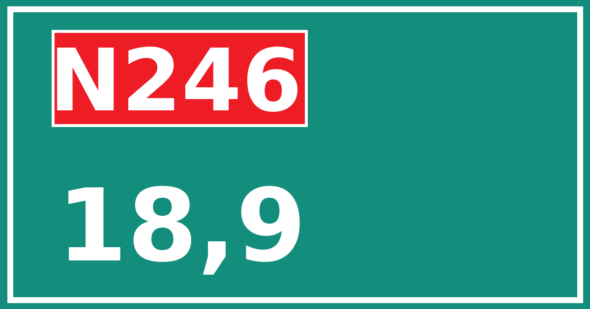 Hectometerbord N246 18,9