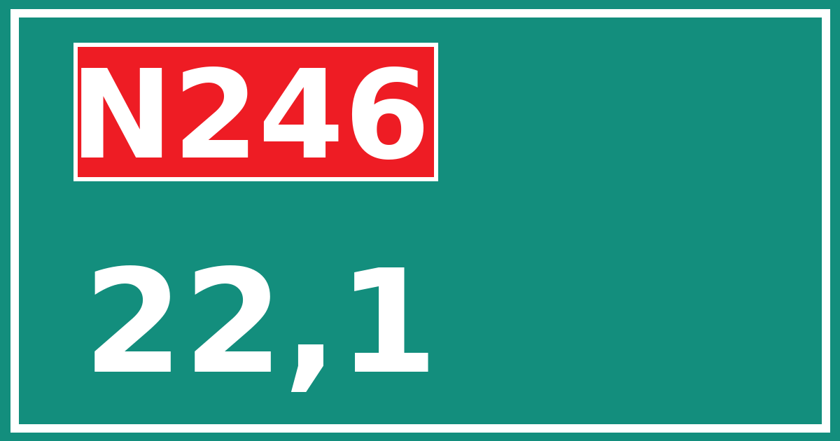 Hectometerbord N246 22,1