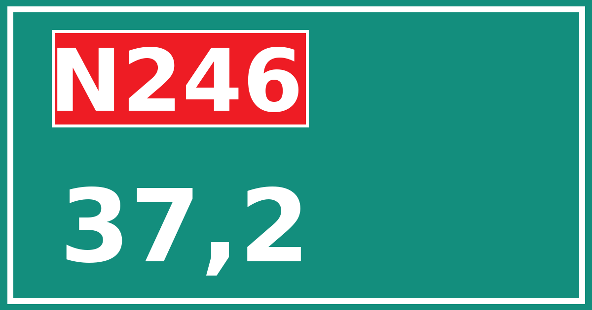 Hectometerbord N246 37,2