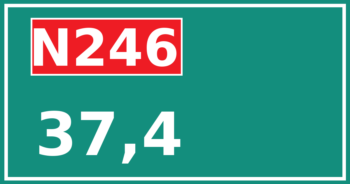 Hectometerbord N246 37,4