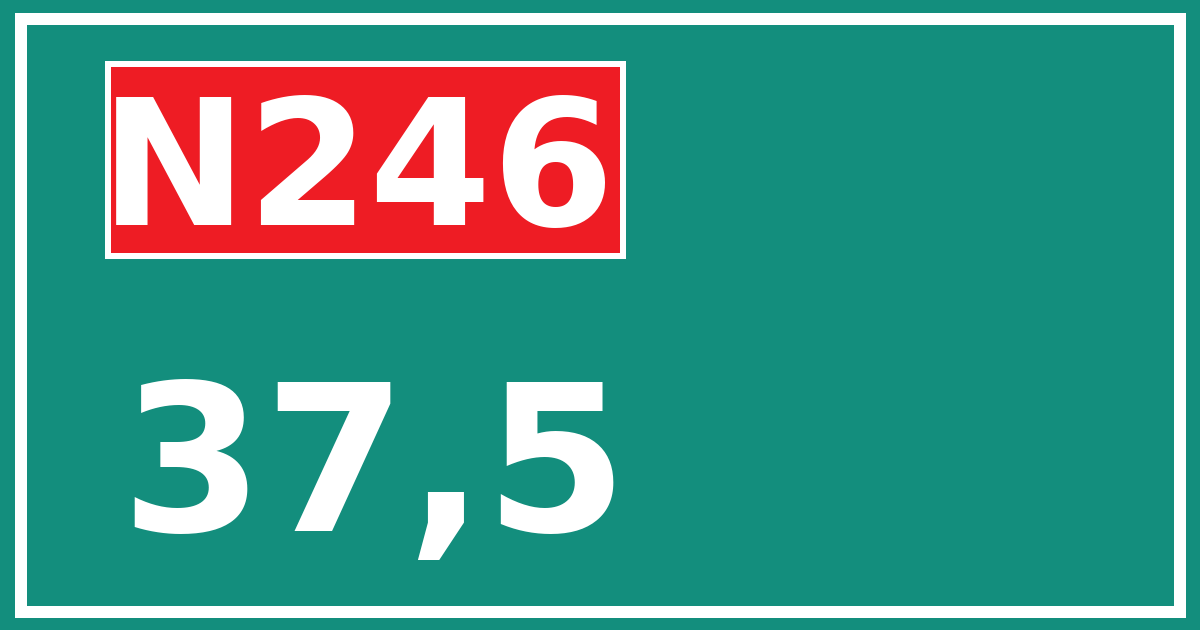 Hectometerbord N246 37,5