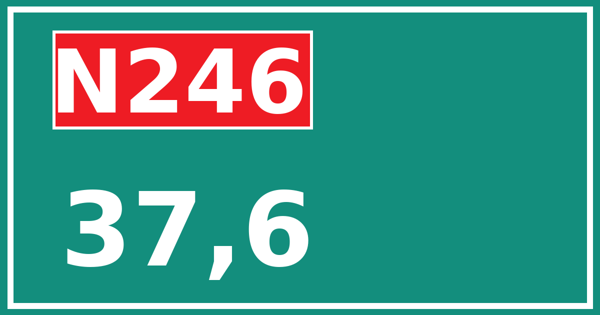 Hectometerbord N246 37,6