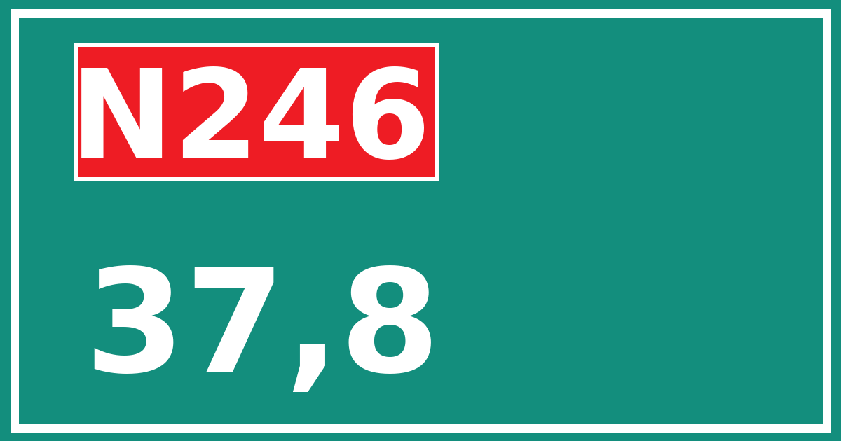 Hectometerbord N246 37,8
