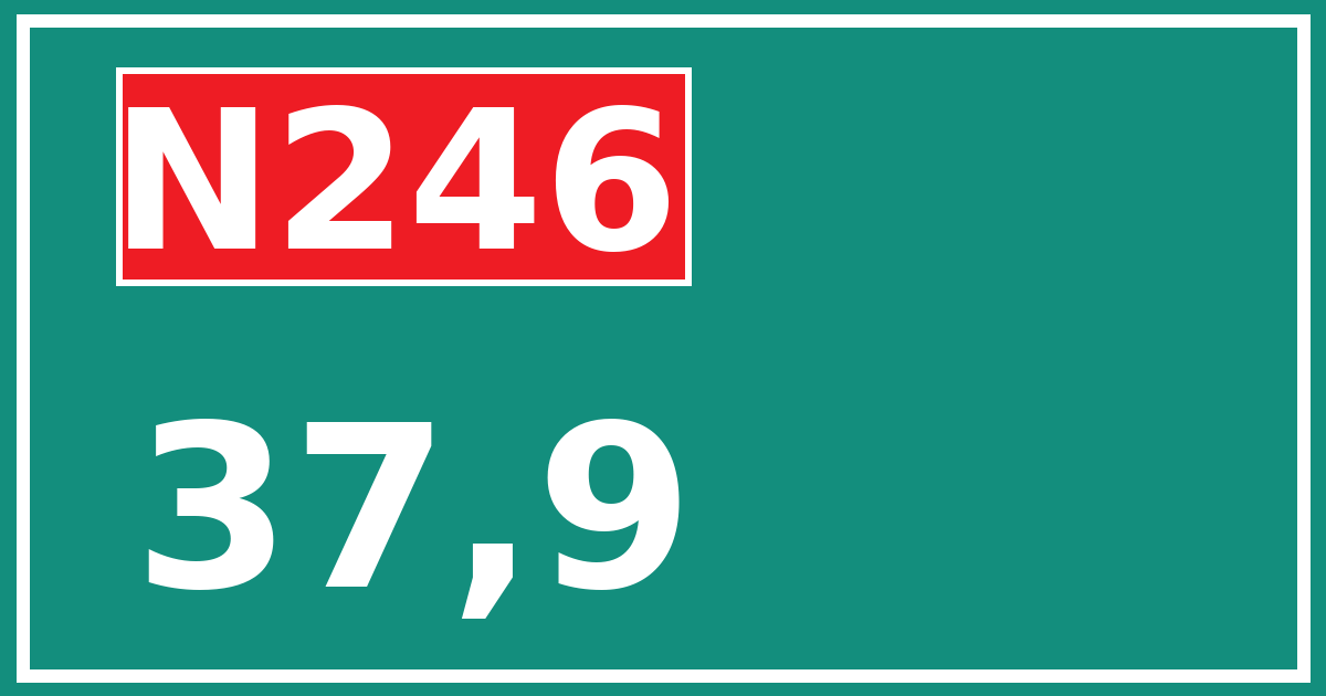 Hectometerbord N246 37,9