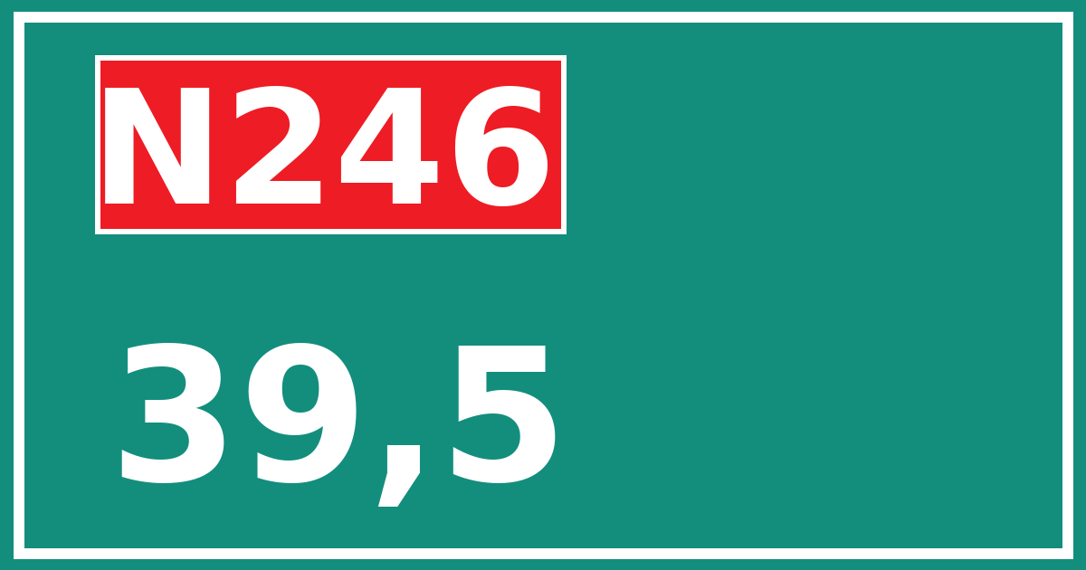 Hectometerbord N246 39,5