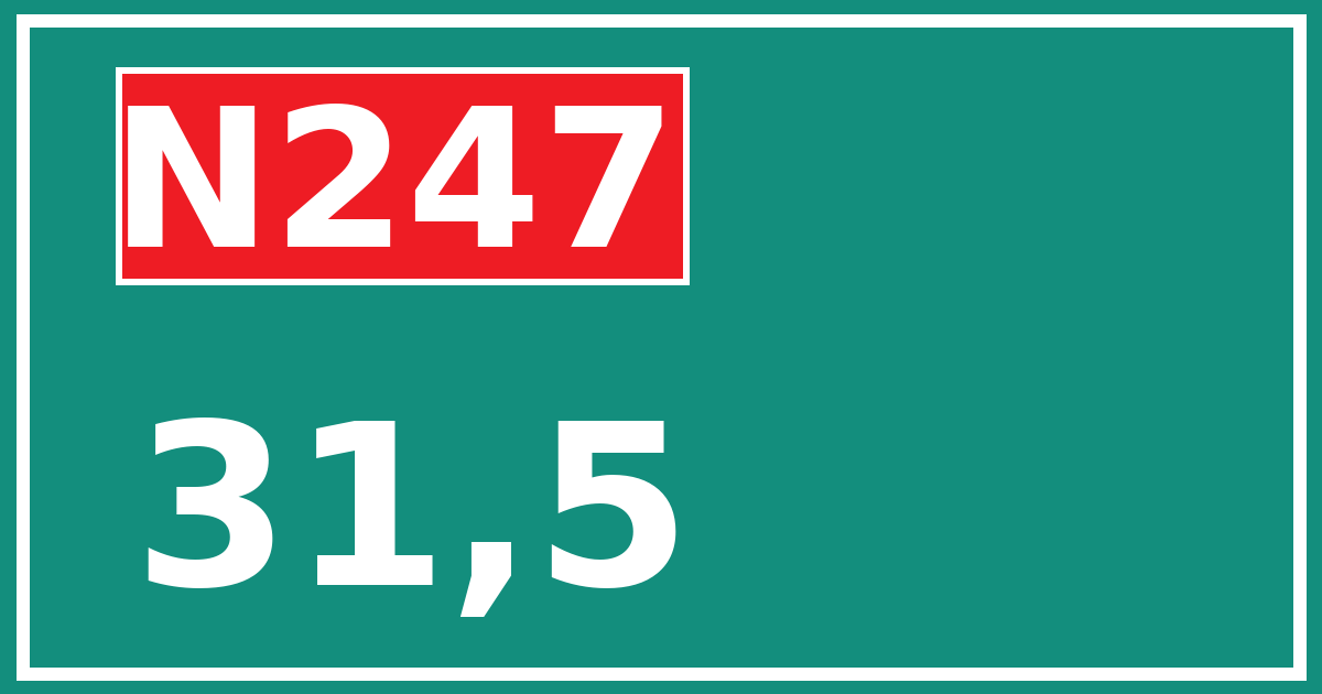 Hectometerbord N247 31,5
