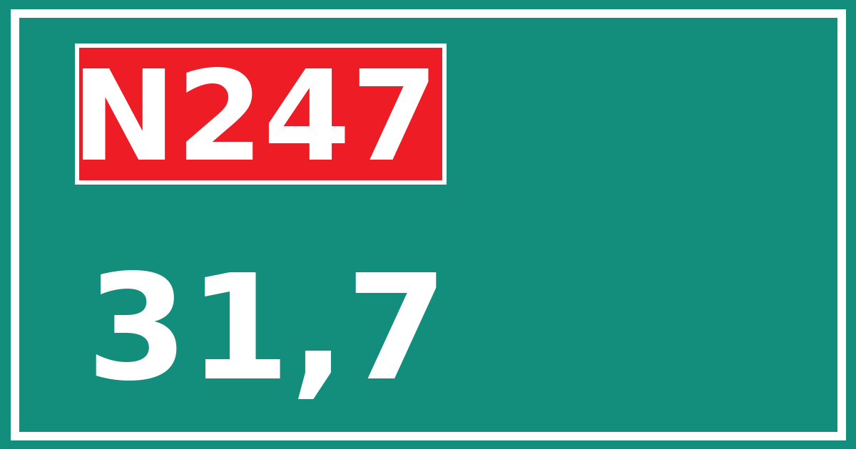 Hectometerbord N247 31,7