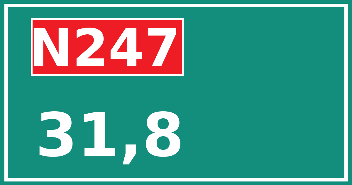Hectometerbord N247 31,8