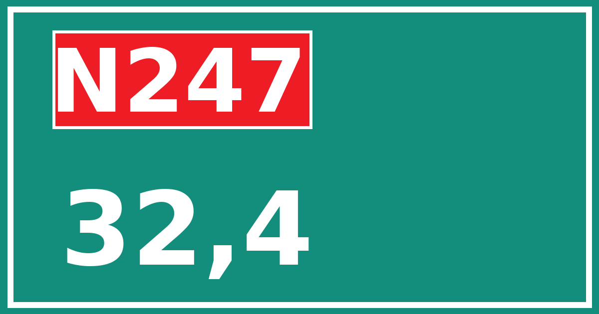 Hectometerbord N247 32,4