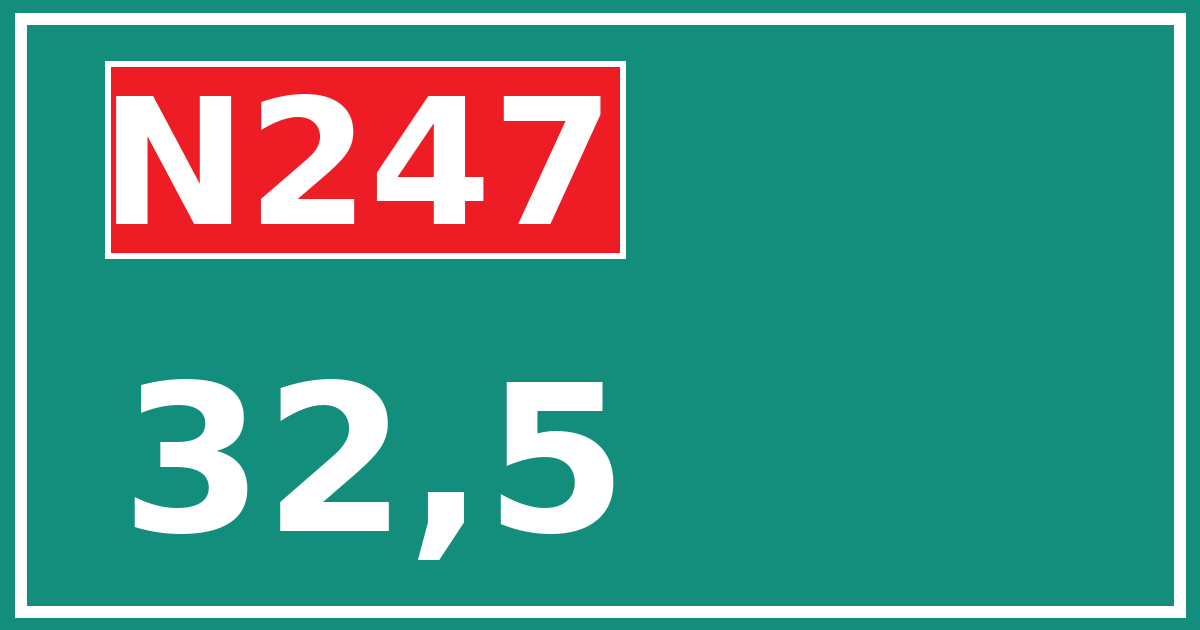 Hectometerbord N247 32,5