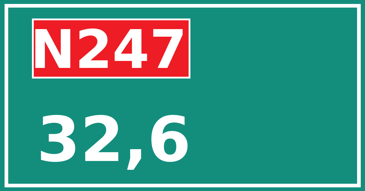 Hectometerbord N247 32,6