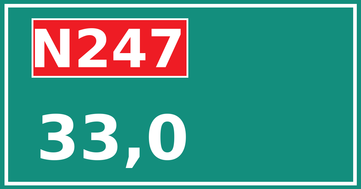 Hectometerbord N247 33,0