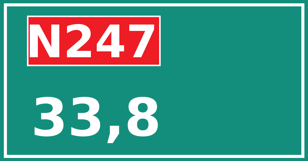 Hectometerbord N247 33,8