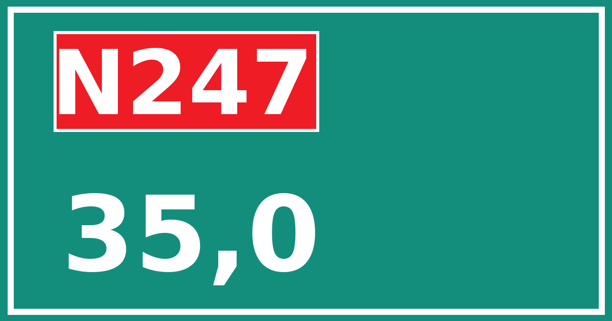 Hectometerbord N247 35,0