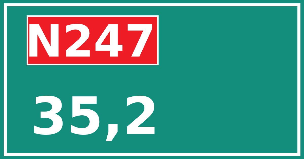 Hectometerbord N247 35,2