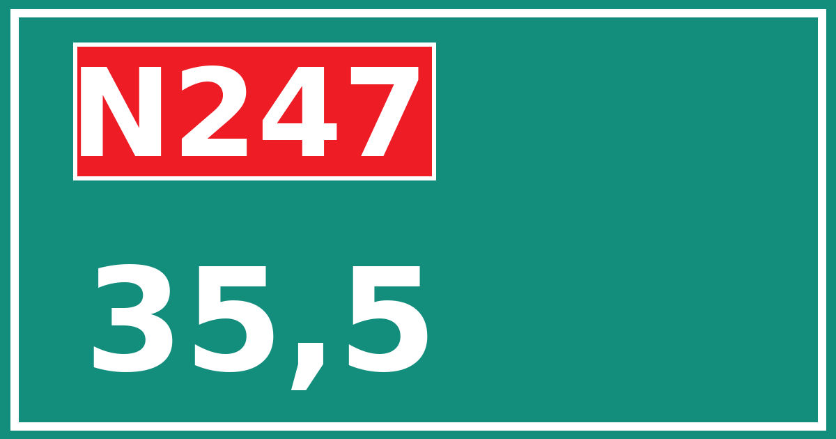 Hectometerbord N247 35,5