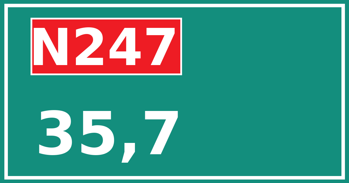 Hectometerbord N247 35,7