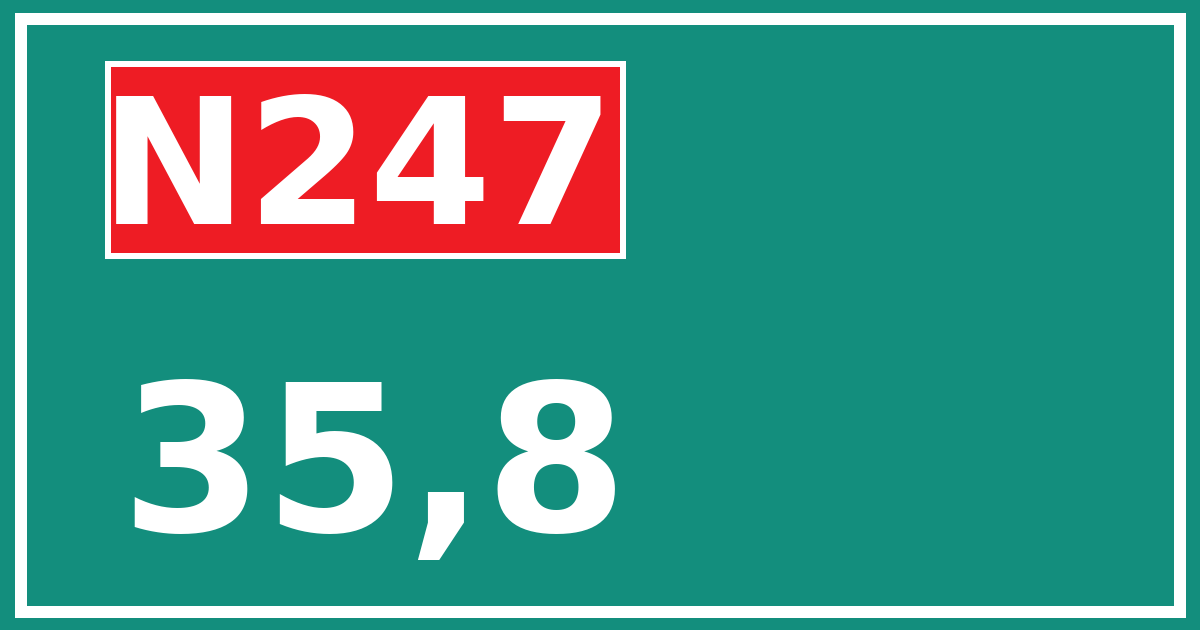 Hectometerbord N247 35,8
