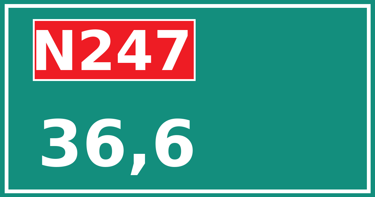 Hectometerbord N247 36,6