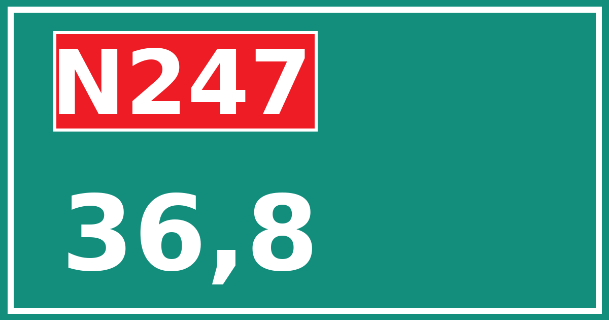 Hectometerbord N247 36,8