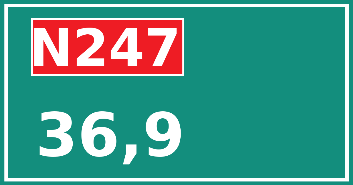 Hectometerbord N247 36,9