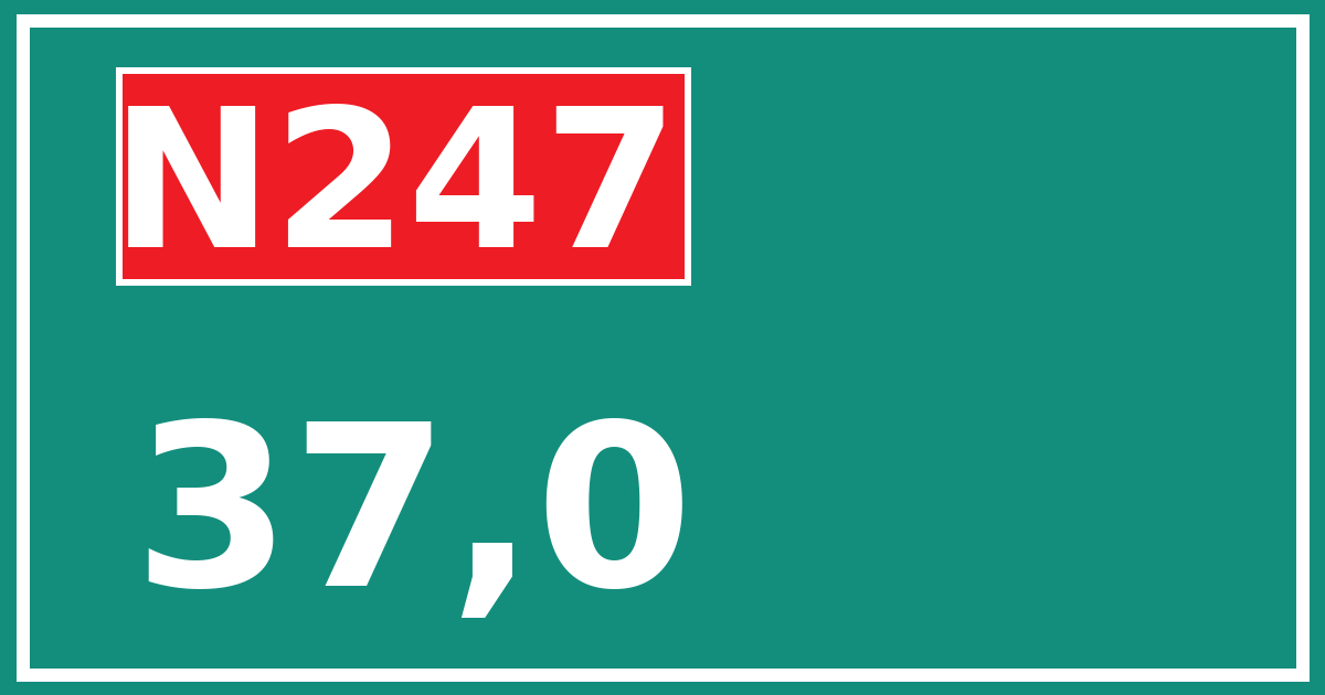 Hectometerbord N247 37,0