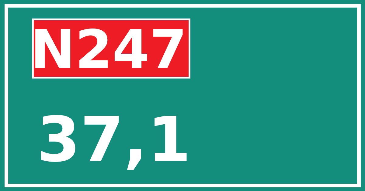 Hectometerbord N247 37,1