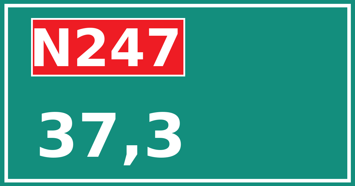 Hectometerbord N247 37,3