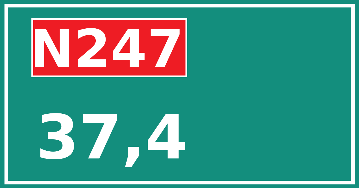 Hectometerbord N247 37,4