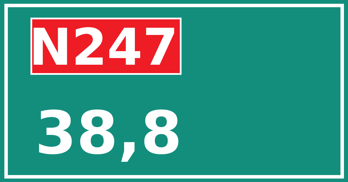 Hectometerbord N247 38,8