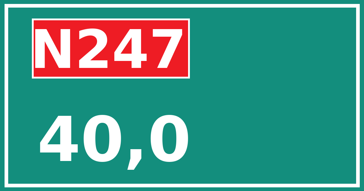 Hectometerbord N247 40,0