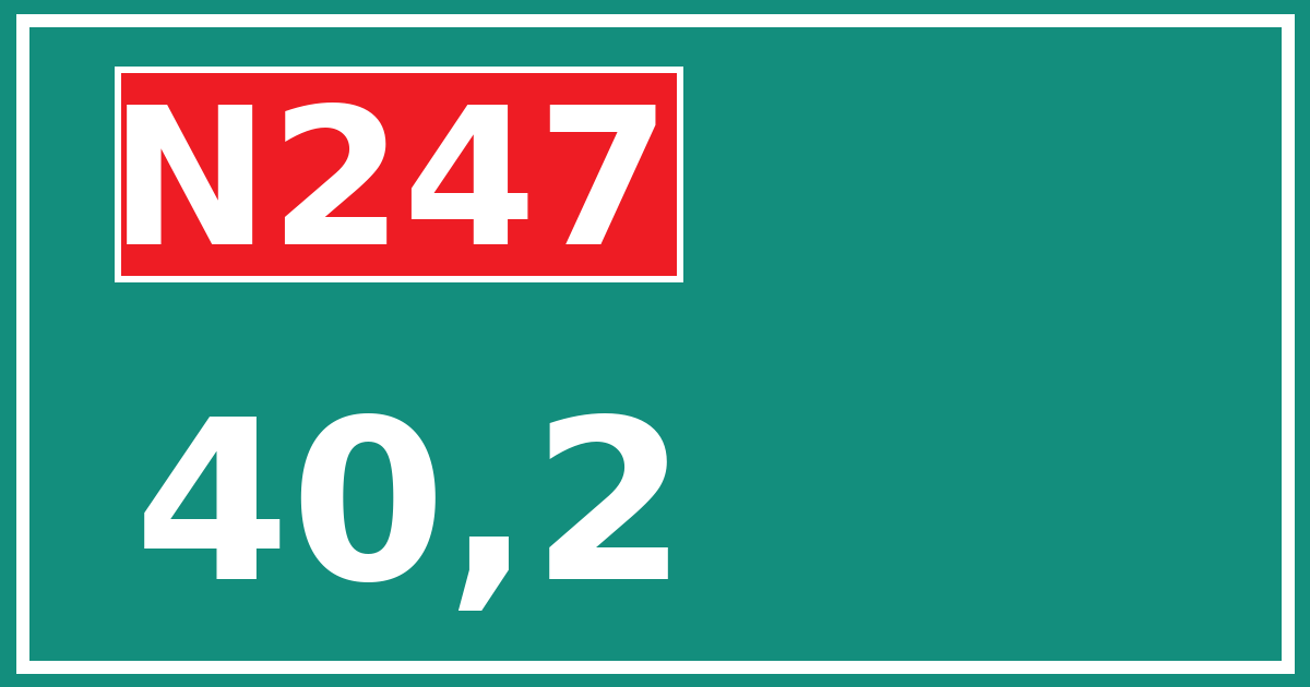 Hectometerbord N247 40,2