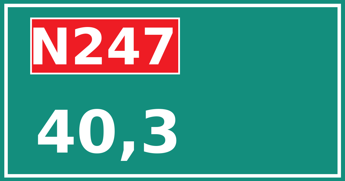 Hectometerbord N247 40,3